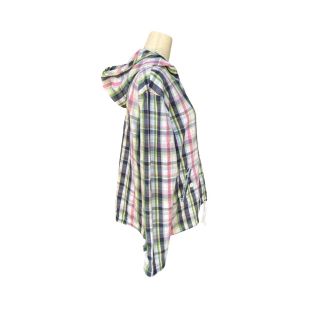 Merona Womens Cotton Plaid Pullover Jacket Size Large - Picture 4 of 7